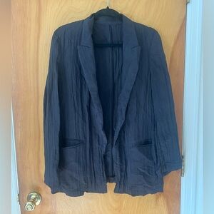 Zara Textured Black Blazer